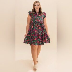 Vibrant Floral Mini Dress
